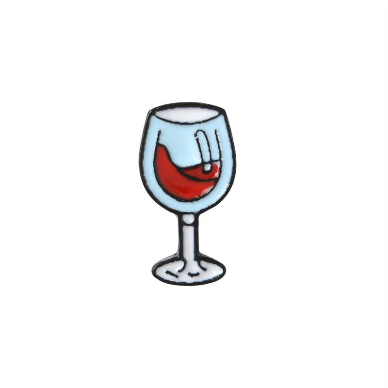 Wine Time & Wine Glass Pin
