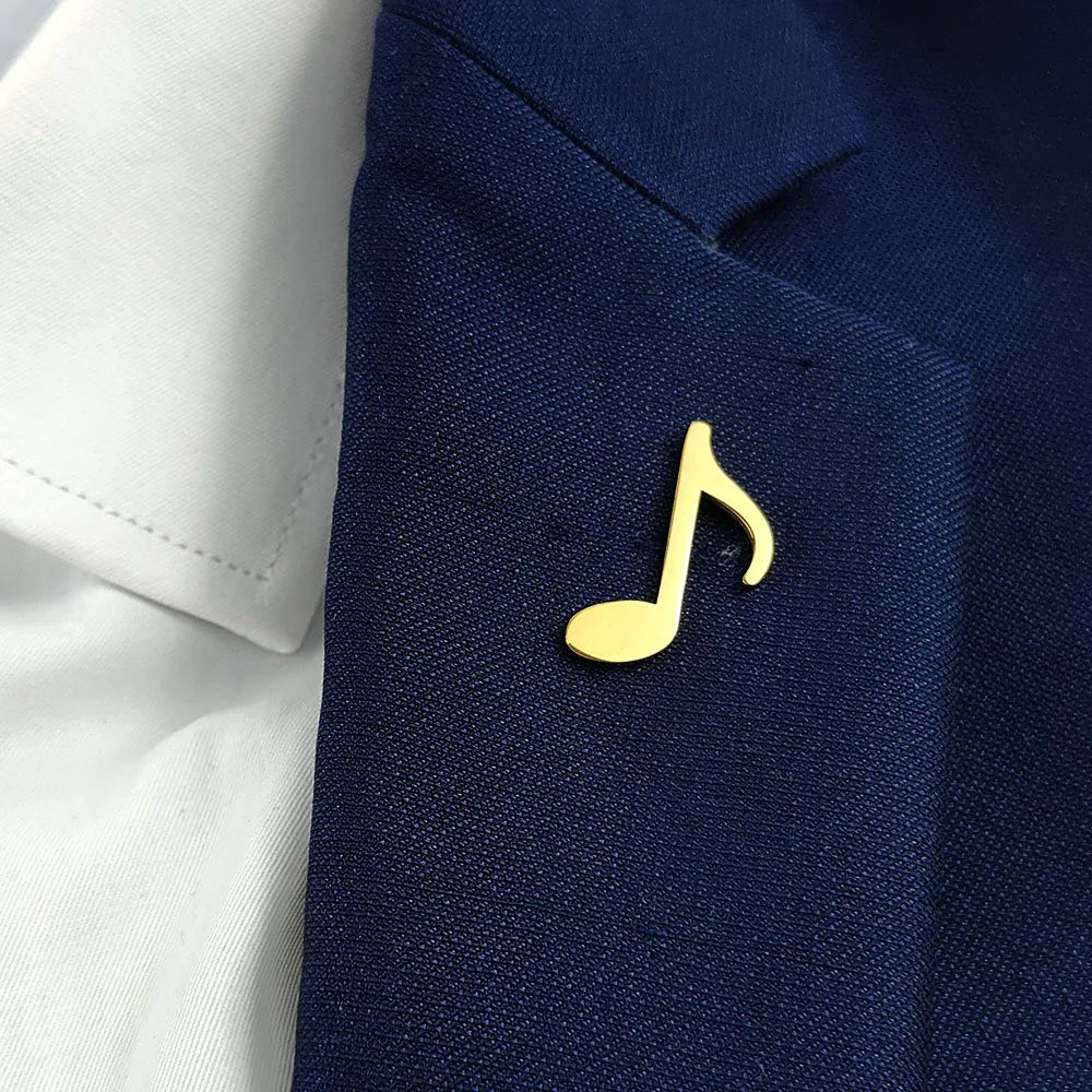 Music Symbol Stainless Steel Pin