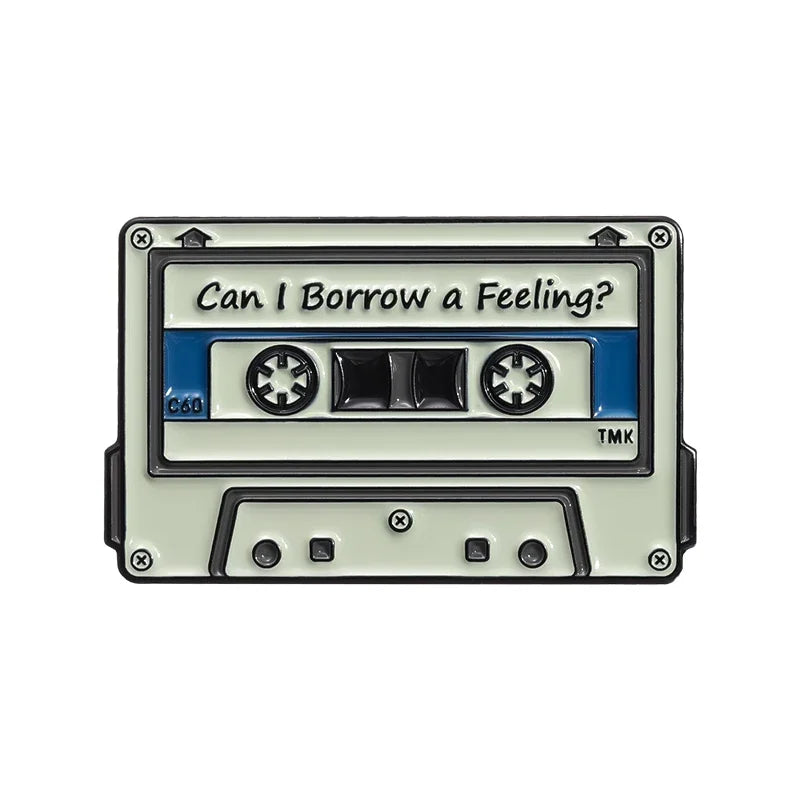 80s & 90s Retro Cassette Tape Pin