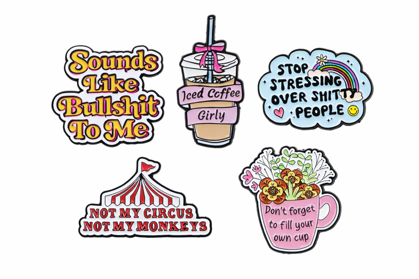 Colourful Quote Pins Collection