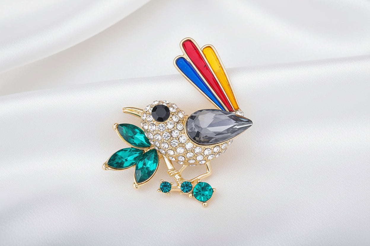 Magpie Bird Brooch