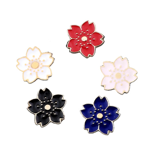 Mini Cherry Blossom Pin – 5 Colours