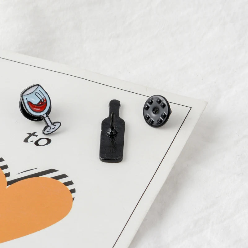 Wine Time & Wine Glass Pin