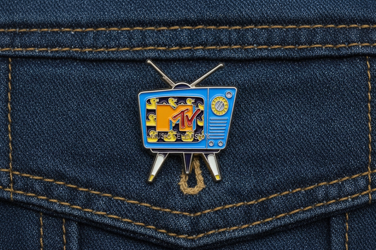 Retro Television Brooch