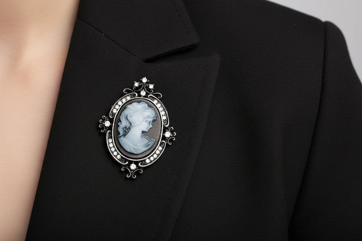 Vintage Cameo Flower Brooch – Multiple Variants