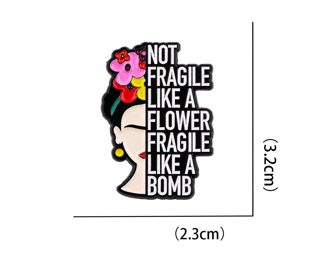 Flower & Quote Pin