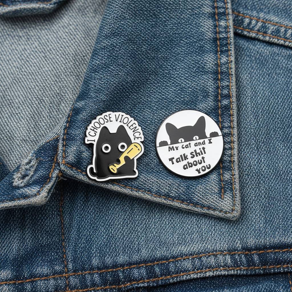 Black Cat "Choose Violence" Pin