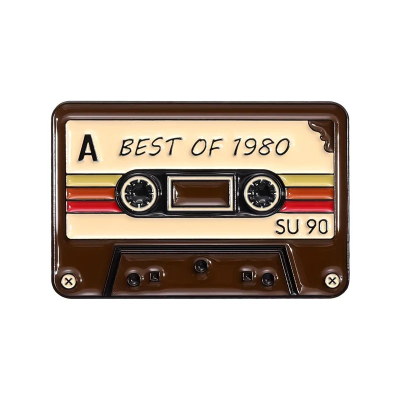 80s & 90s Retro Cassette Tape Pin