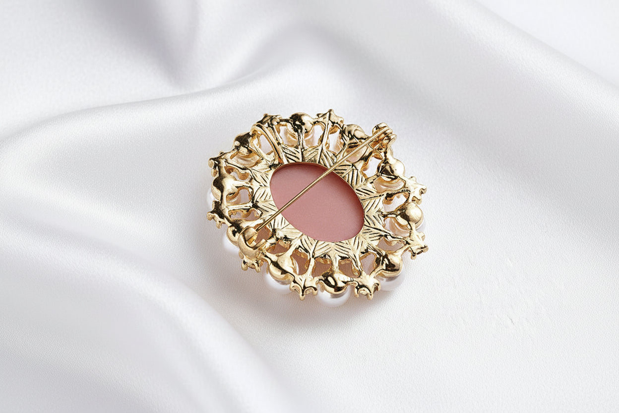 Vintage Cameo Flower Brooch – Multiple Variants