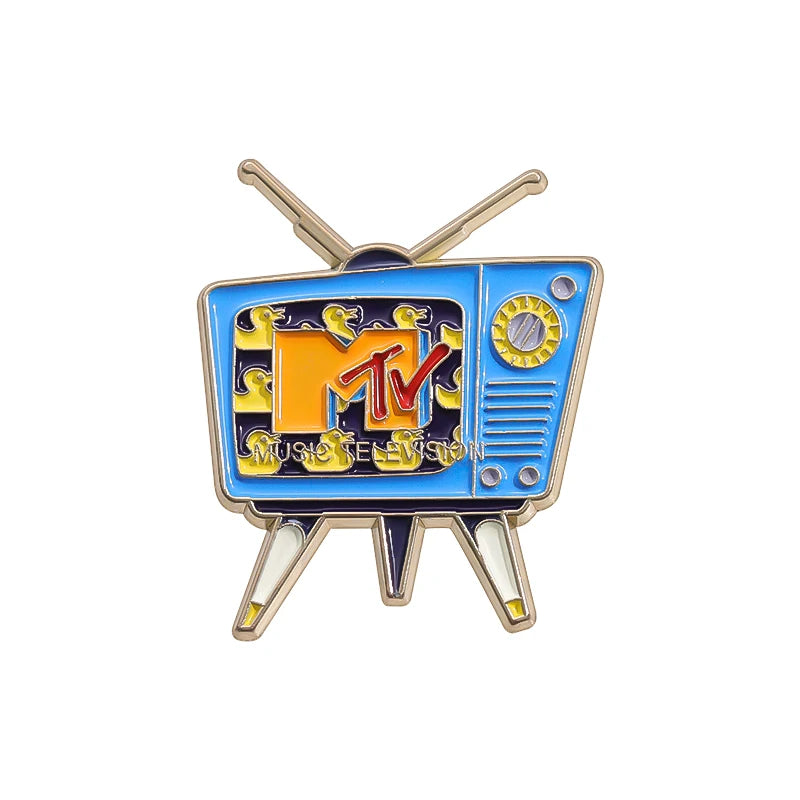 Retro Television Brooch