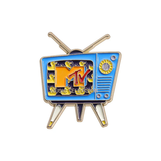 Retro Television Brooch