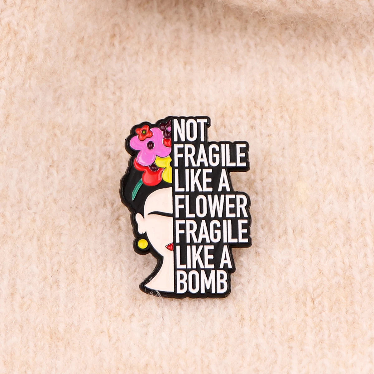 Flower & Quote Pin