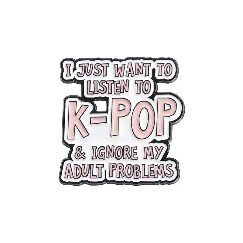 I Love K-Pop Pin – 5 Variants