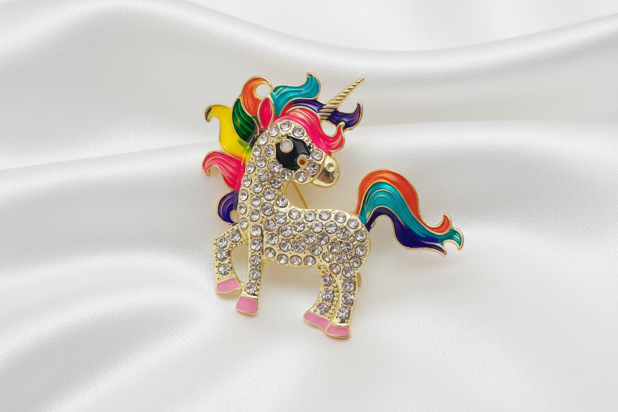Rhinestone Horse Brooch – 5 Variants
