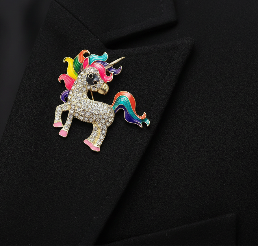 Rhinestone Horse Brooch – 5 Variants