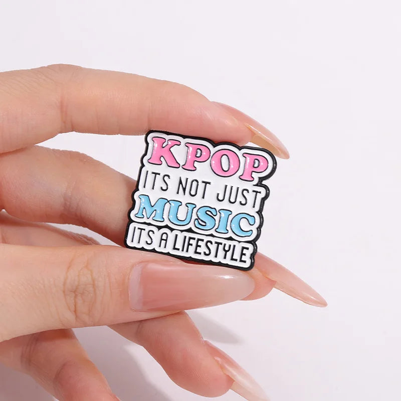 I Love K-Pop Pin – 5 Variants