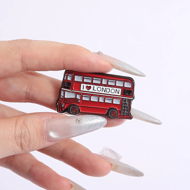 Retro London Bus Pin