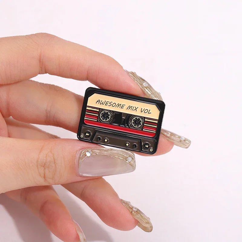 80s & 90s Retro Cassette Tape Pin