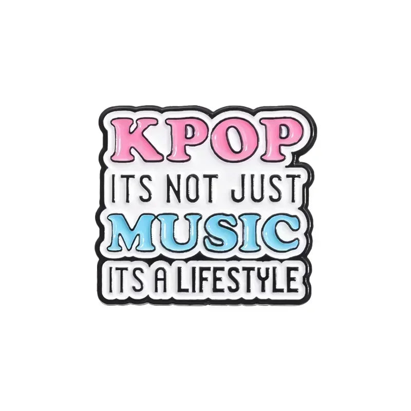 I Love K-Pop Pin – 5 Variants