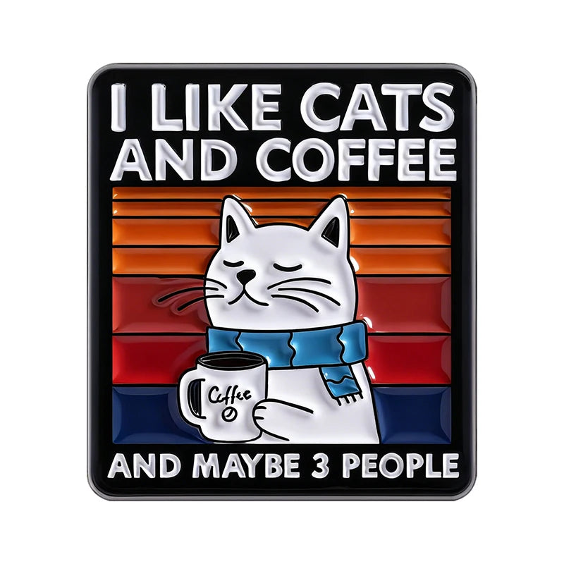 Cute Cat Coffee Pin