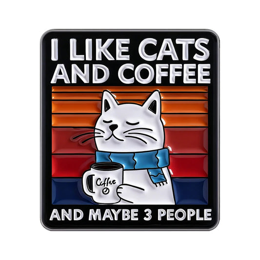 Cute Cat Coffee Pin