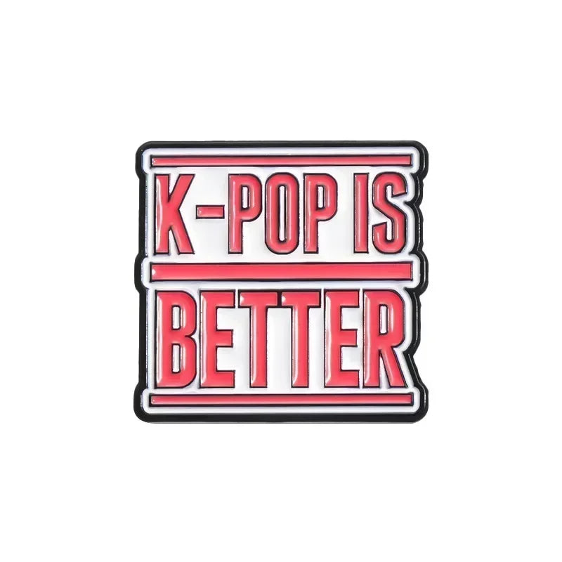 I Love K-Pop Pin – 5 Variants