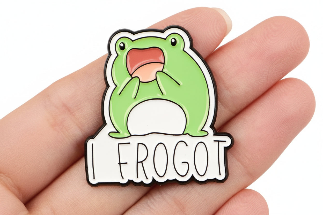 Funny Frog Quote Brooch