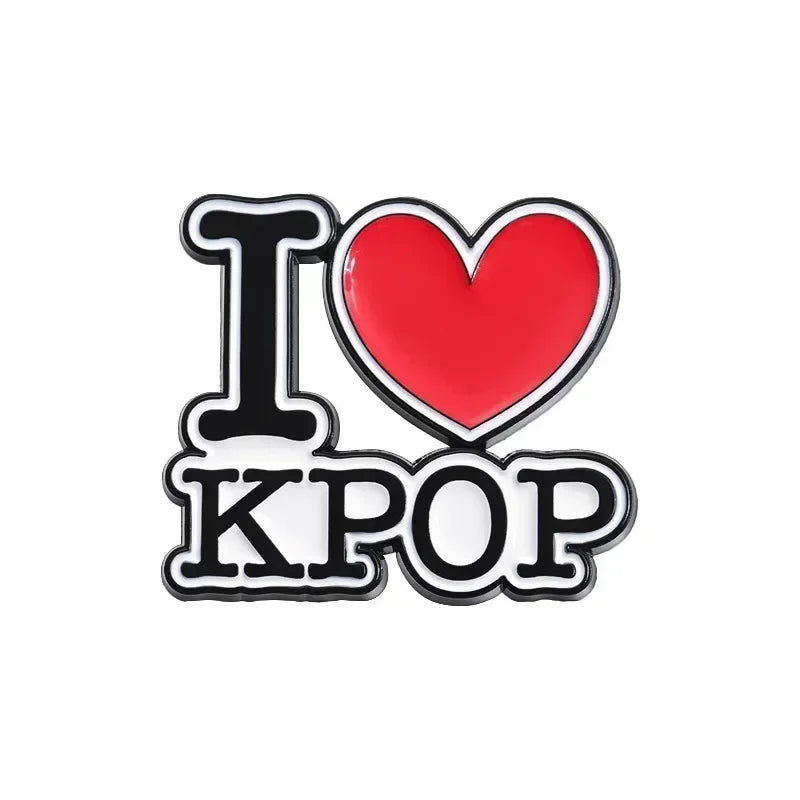 I Love K-Pop Pin – 5 Variants