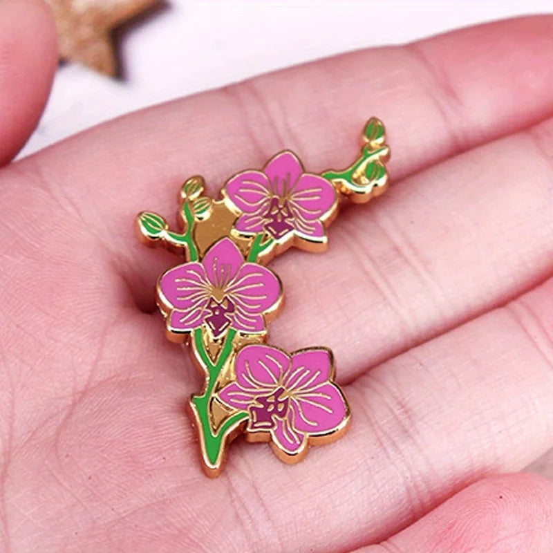 Pink Orchid Pin
