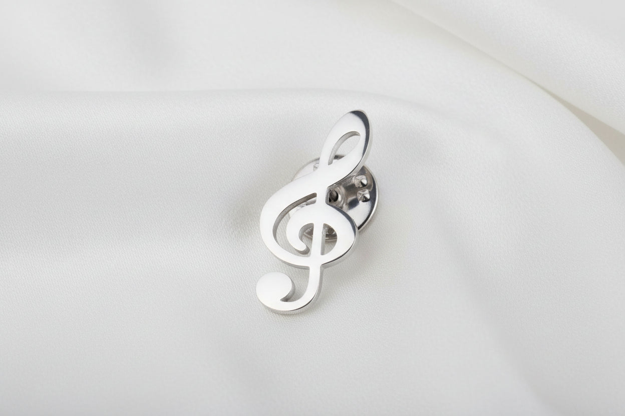 Gold Music Note Brooch
