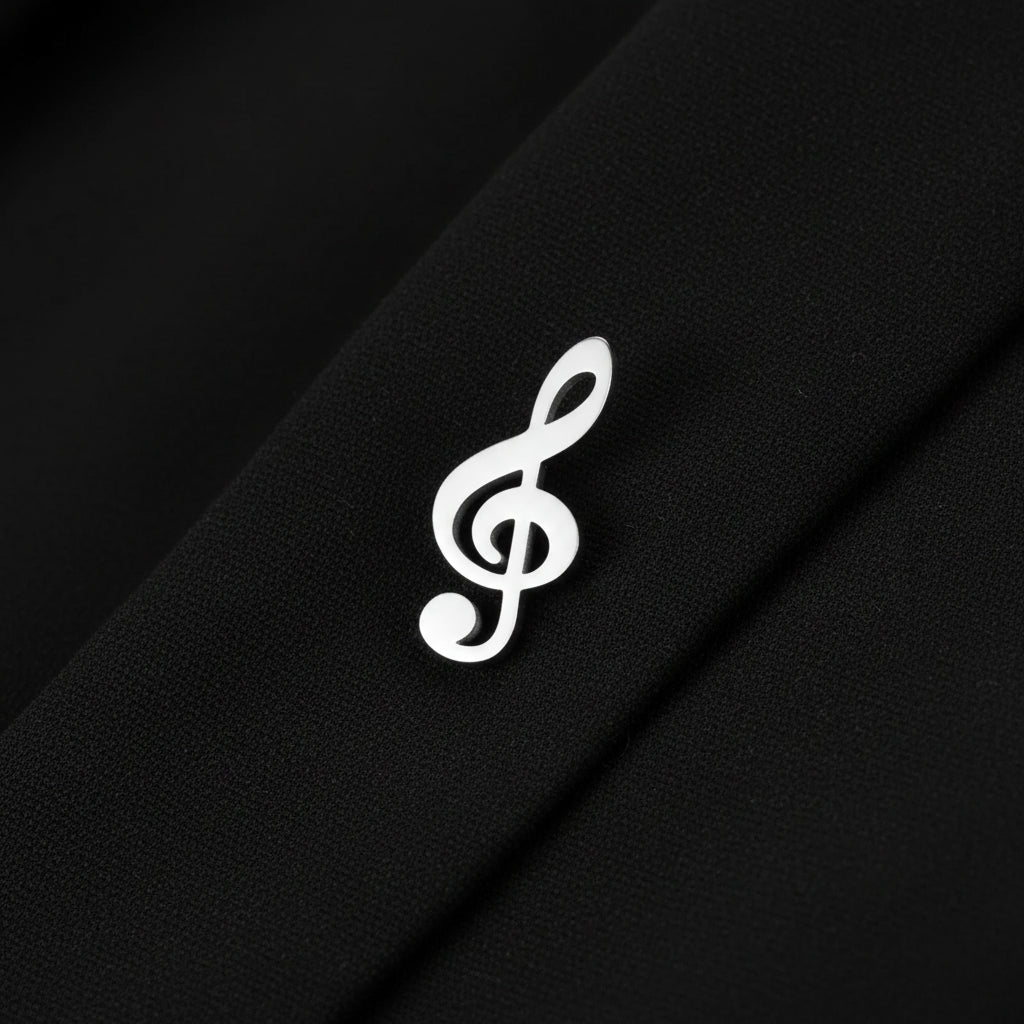 Gold Music Note Brooch