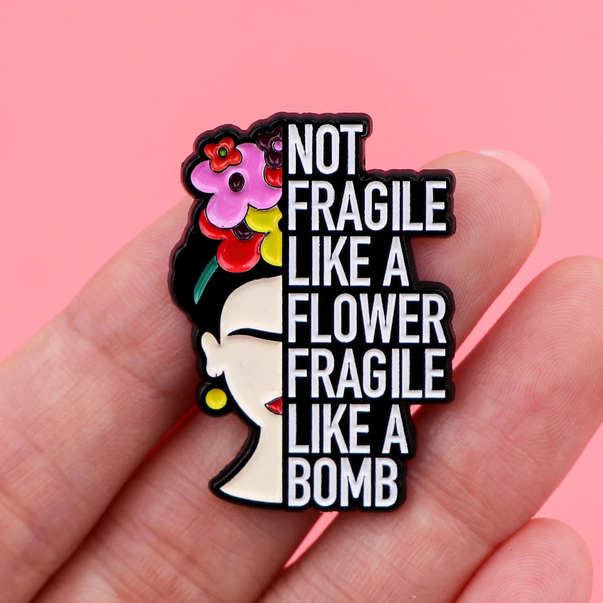 Flower & Quote Pin