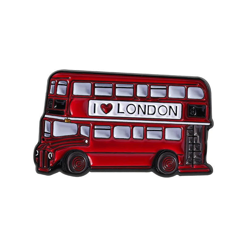 Retro London Bus Pin