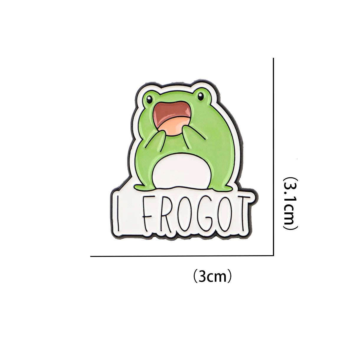 Funny Frog Quote Brooch